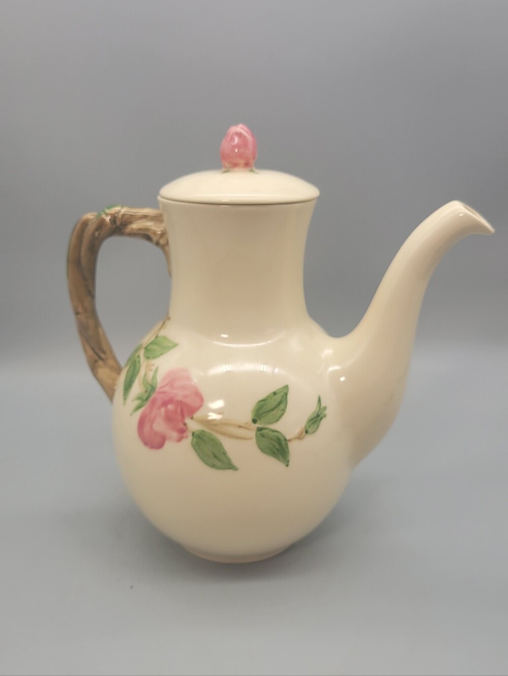 Vintage Franciscan Desert Rose Coffee Pot | USA Made California Pottery | 1950s - Picture 4 of 11